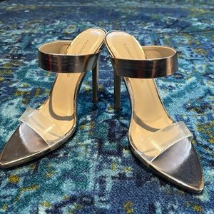 Rose Gold Heels Clear Strap Stilletto W Box